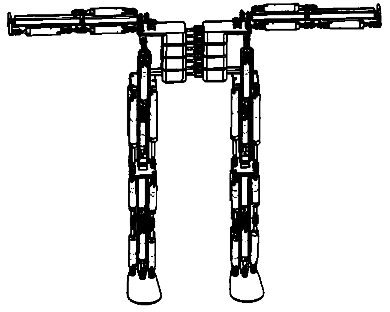 Humanoid robot based on air cylinders