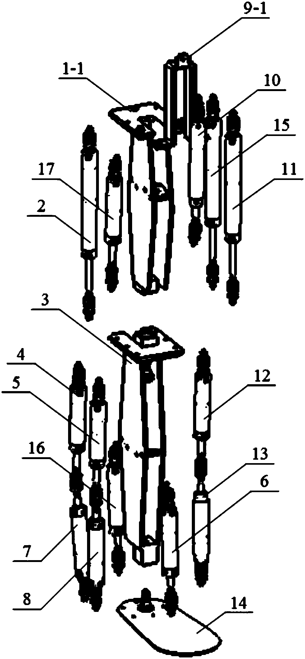 Humanoid robot based on air cylinders