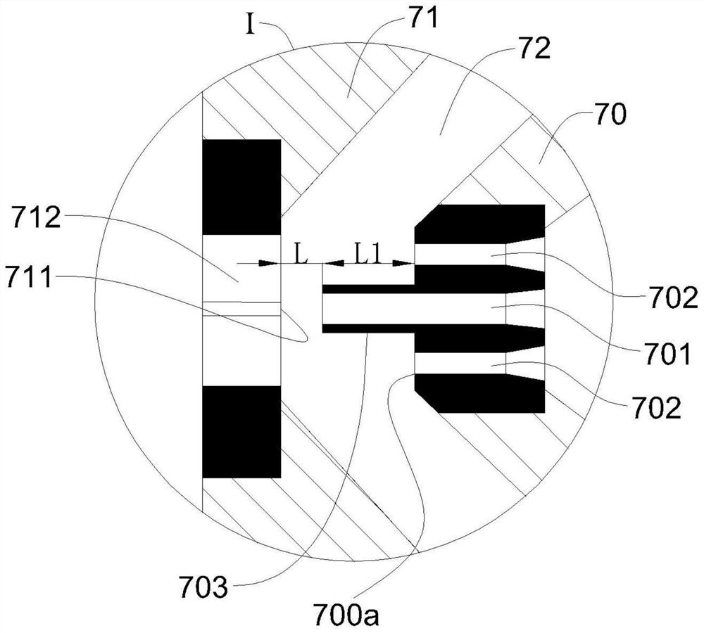 A butterfly cable production line and a production process for preventing optical fiber retraction