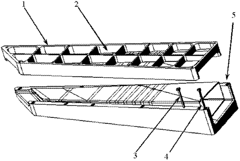 Method for manufacturing hollow box type element with non-circular section from carbon fiber composite