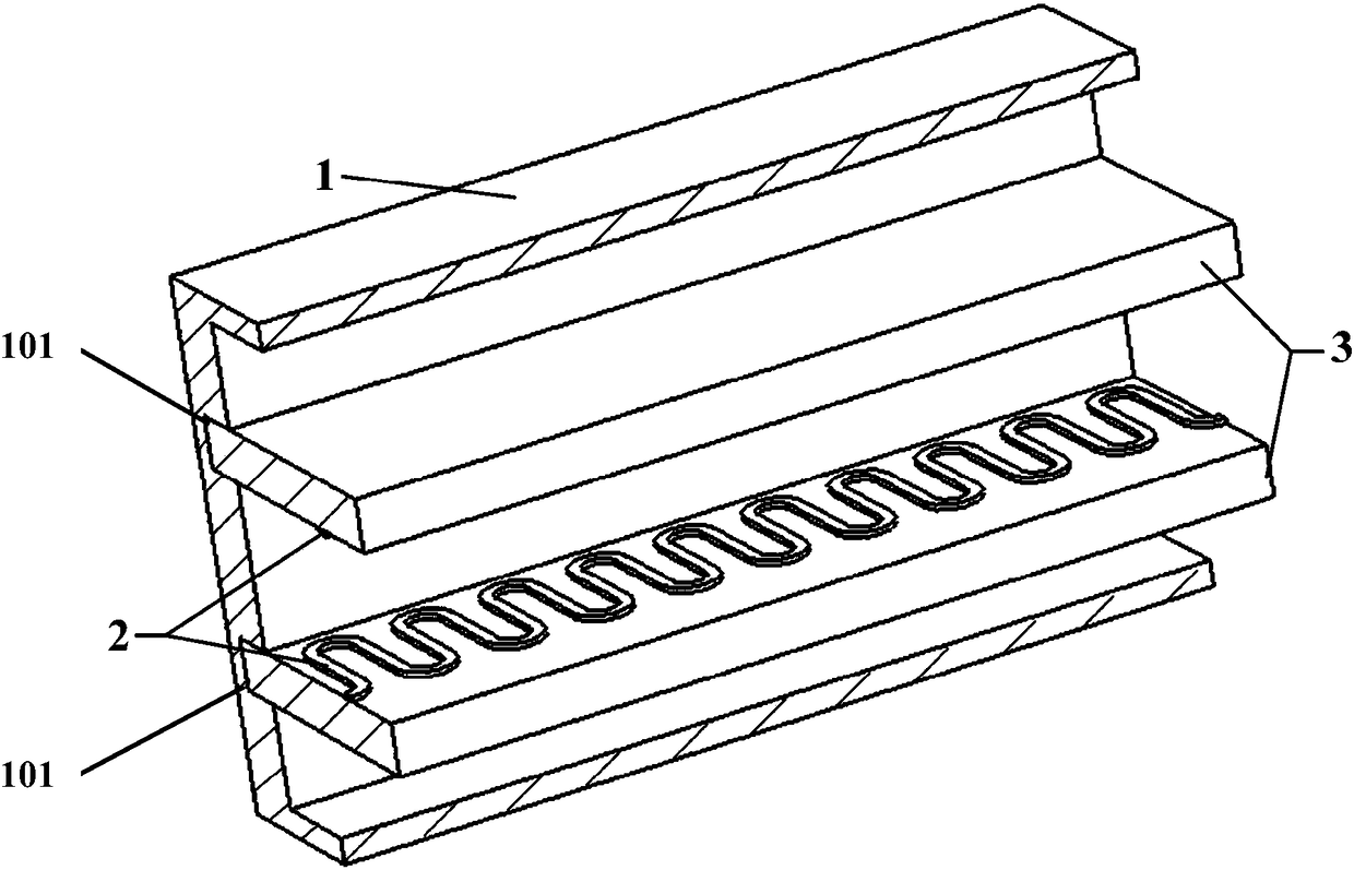 Microstrip line slow wave structure