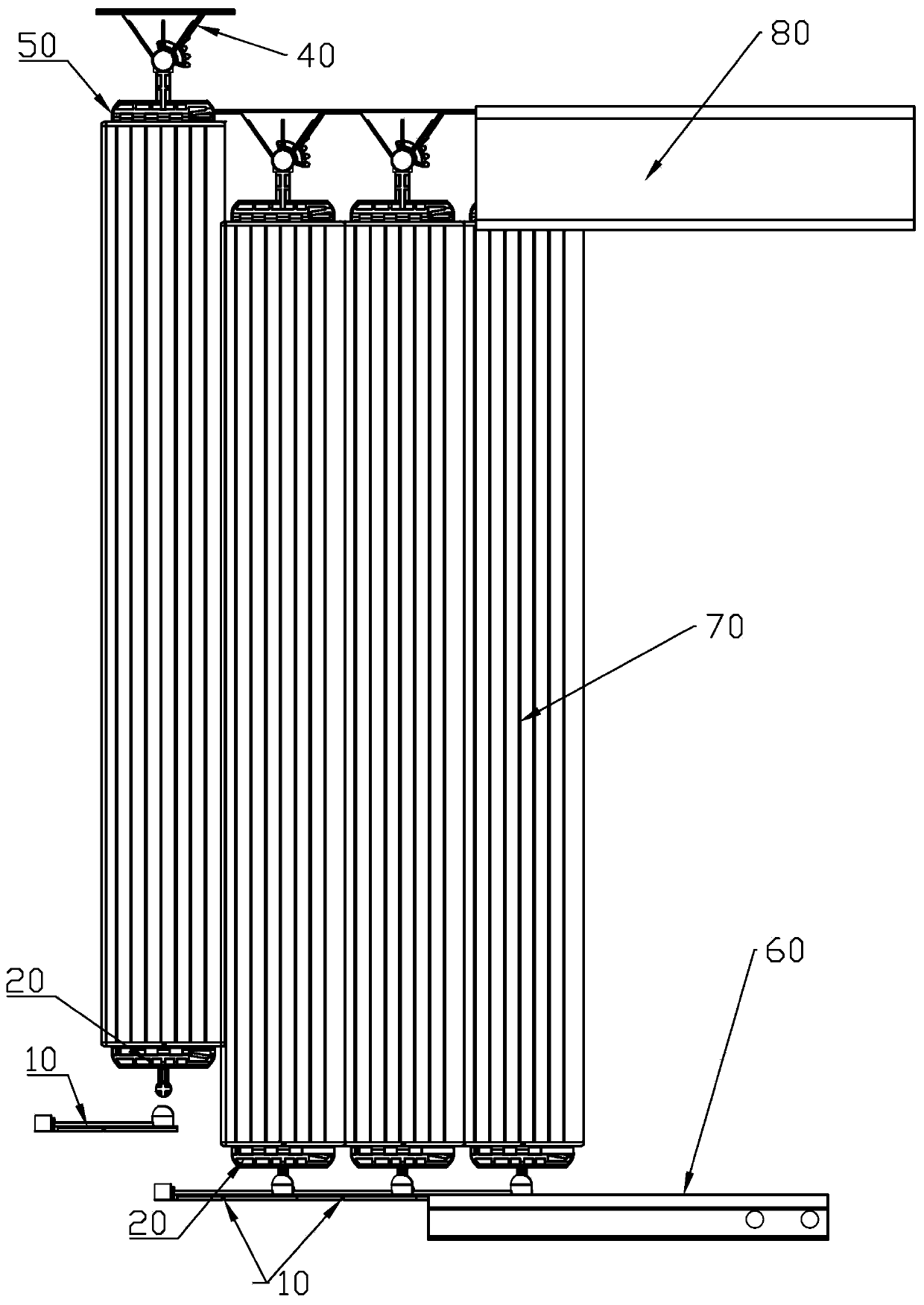 The connection structure of the louver type barrier