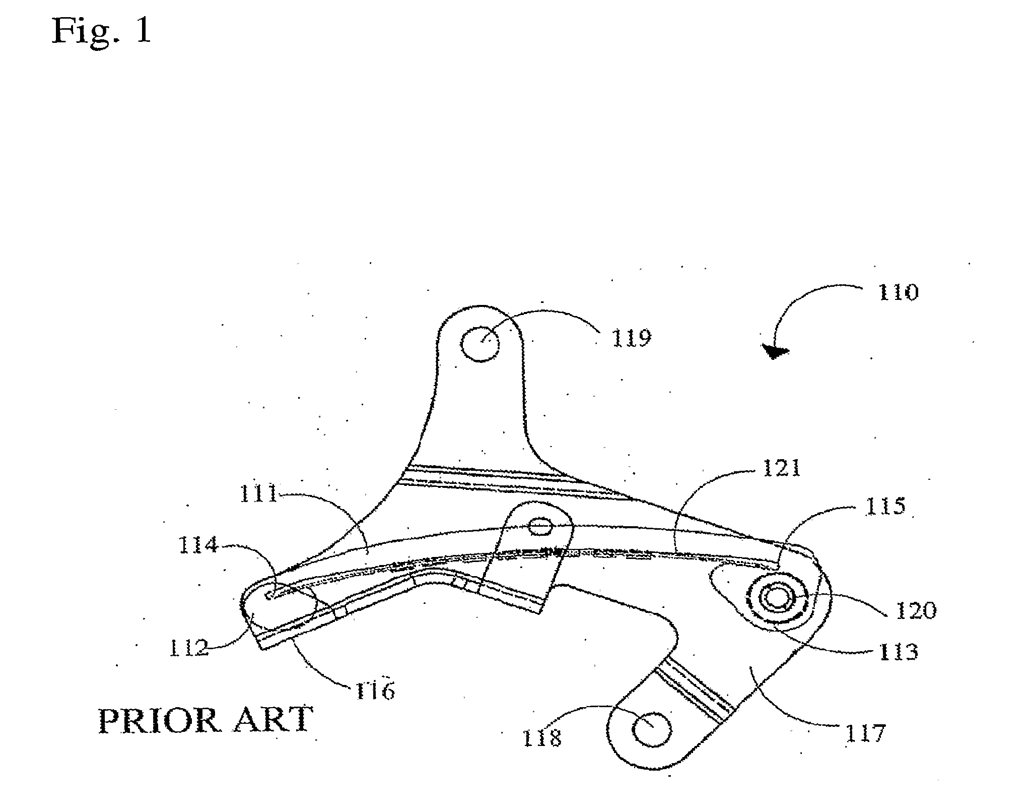 Force limiting tensioning arm