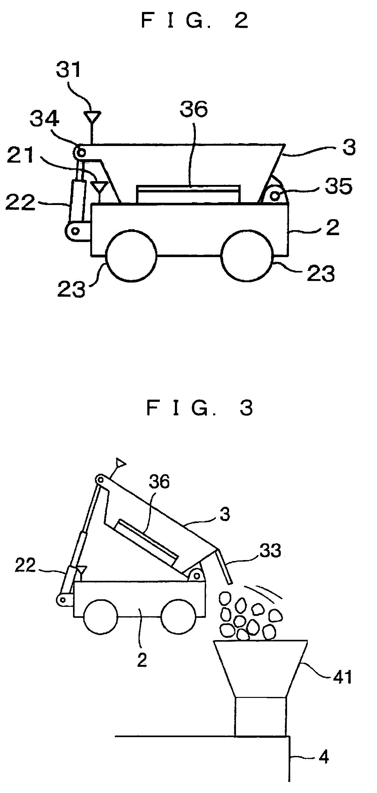 Mine transportation management system and method using separate ore vessels and transport vehicles managed via communication signals