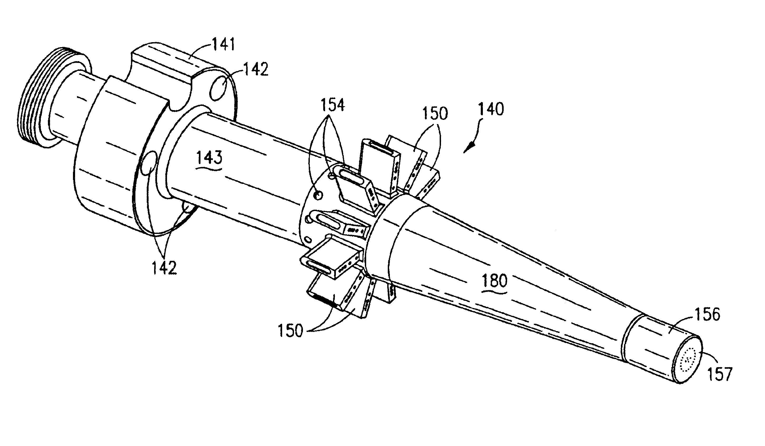 Gas only fin mixer secondary fuel nozzle