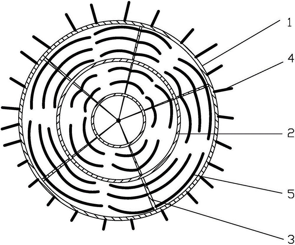 Composite biological filter material for biological aeration filter tanks