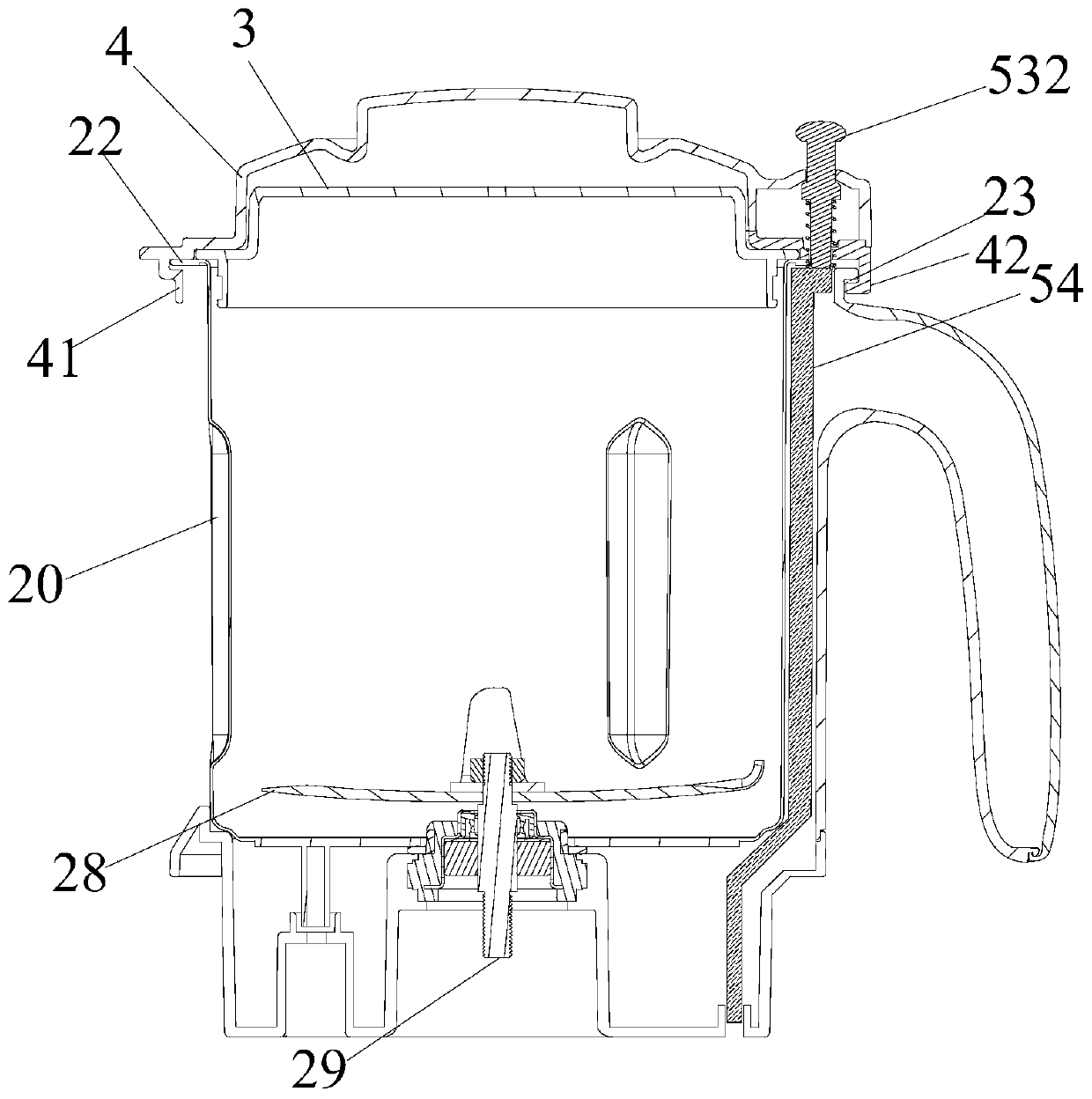 Food processing cup and food processor