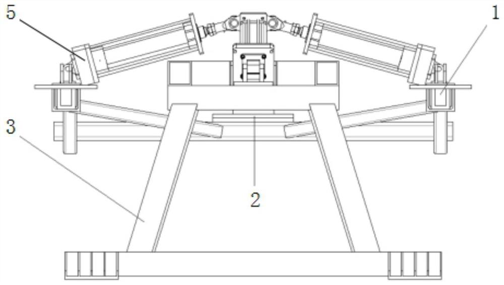 Symmetrically-arranged full-decoupling two-axis swing mechanism