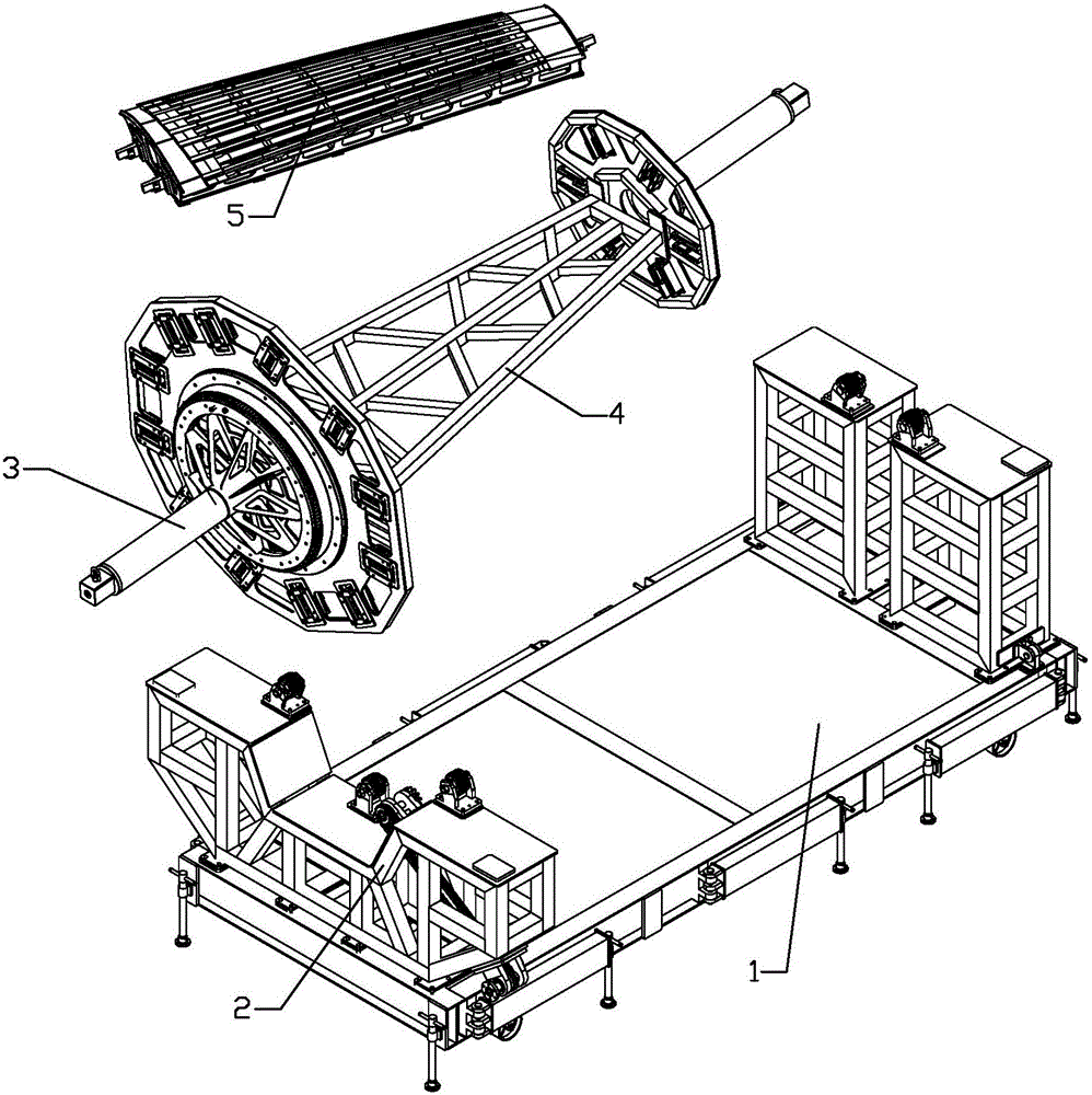 A composite material aircraft fuselage barrel section integral molding die