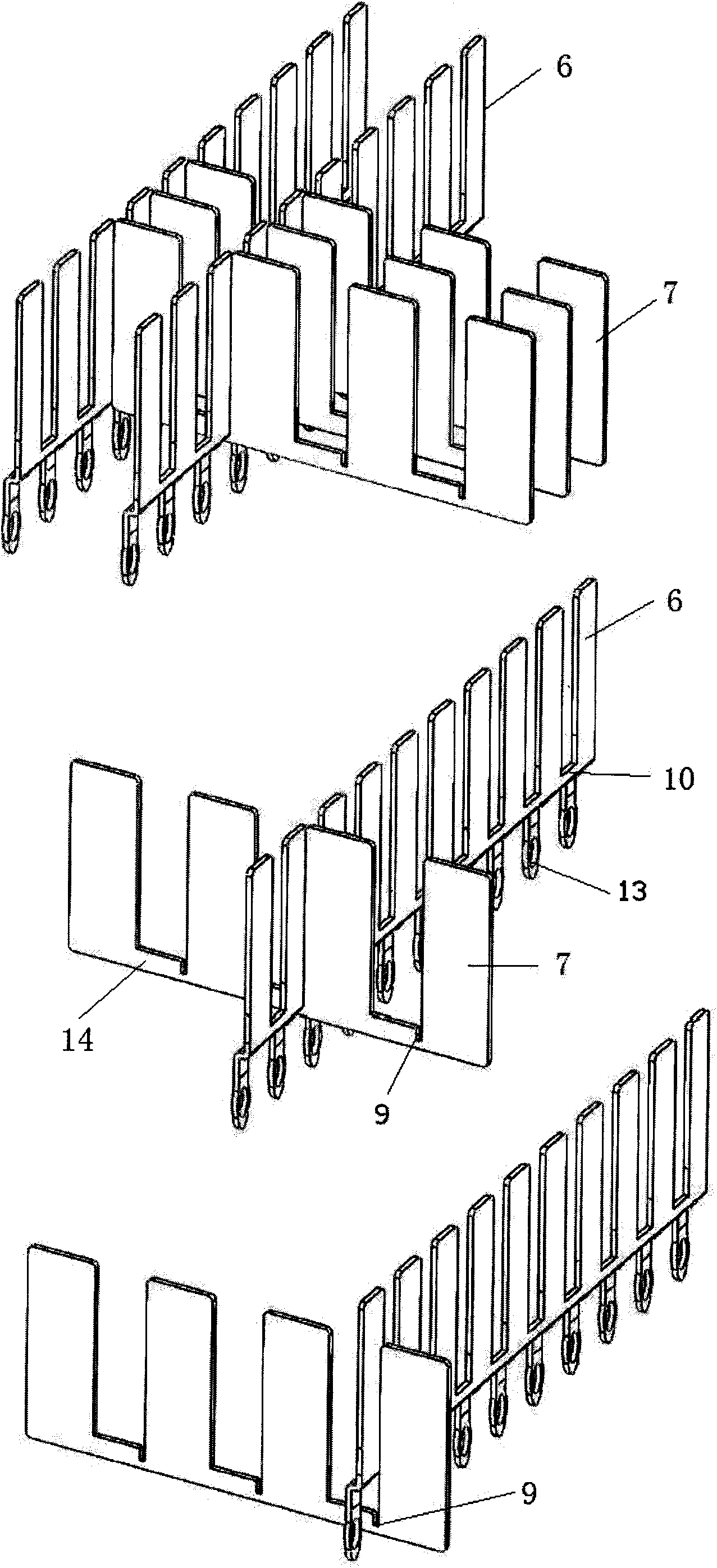 Combined shielding plate for high-speed connector