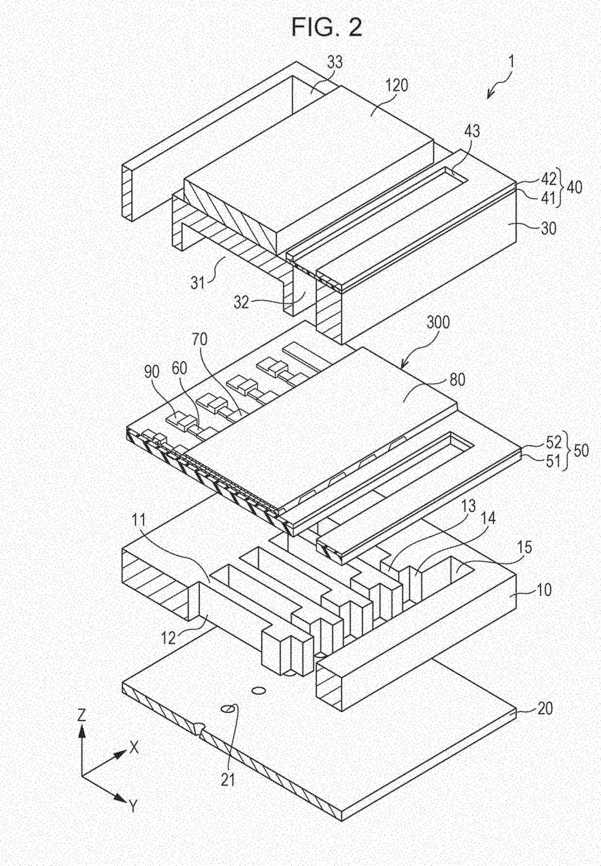 Piezoelectric element, piezoelectric element application device, and method of manufacturing piezoelectric element