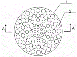 Overflow type sieve-plate tower with novel arc-shaped sieve plate