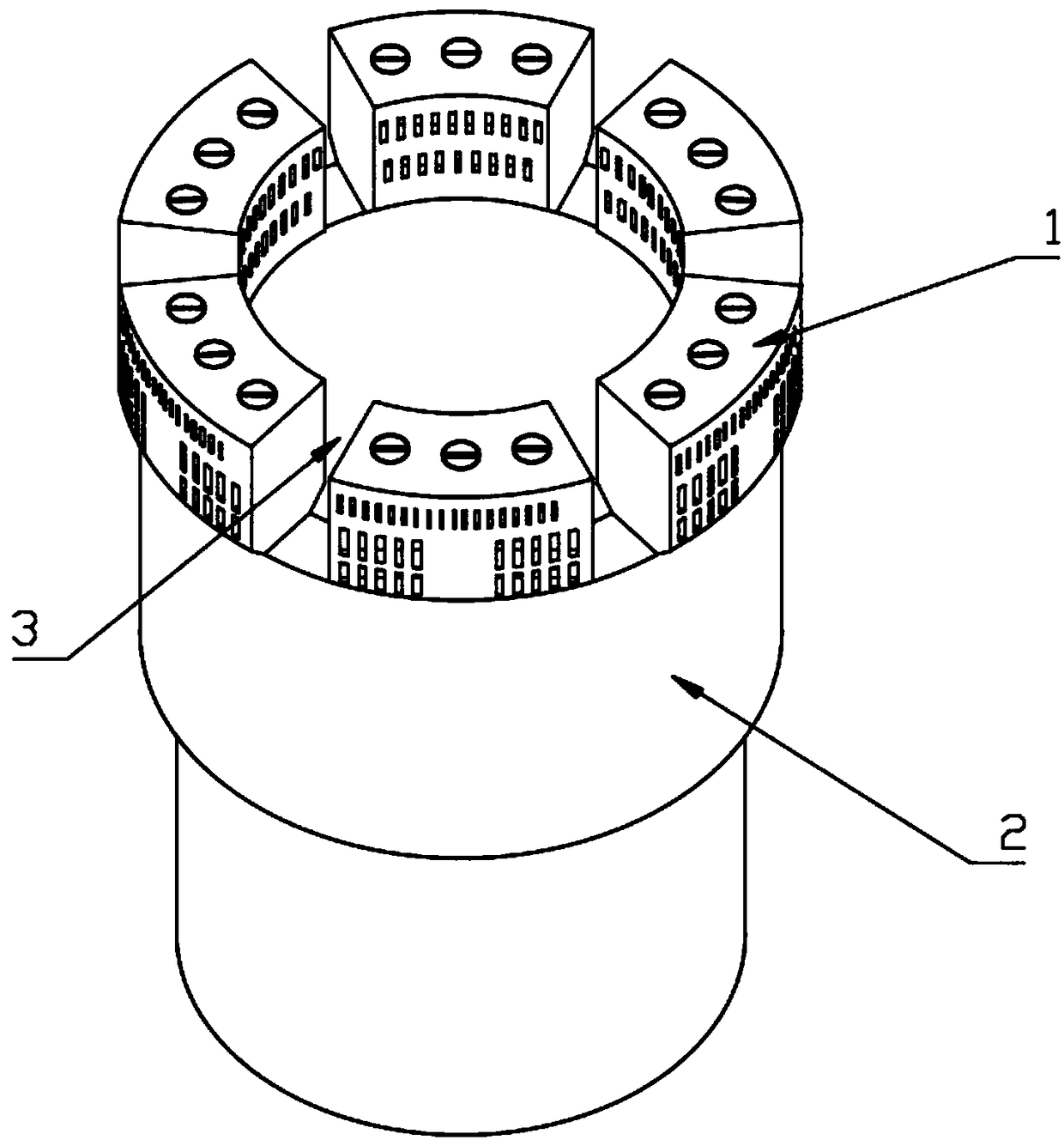 A diamond geological core drill bit using heat pipe to dissipate heat