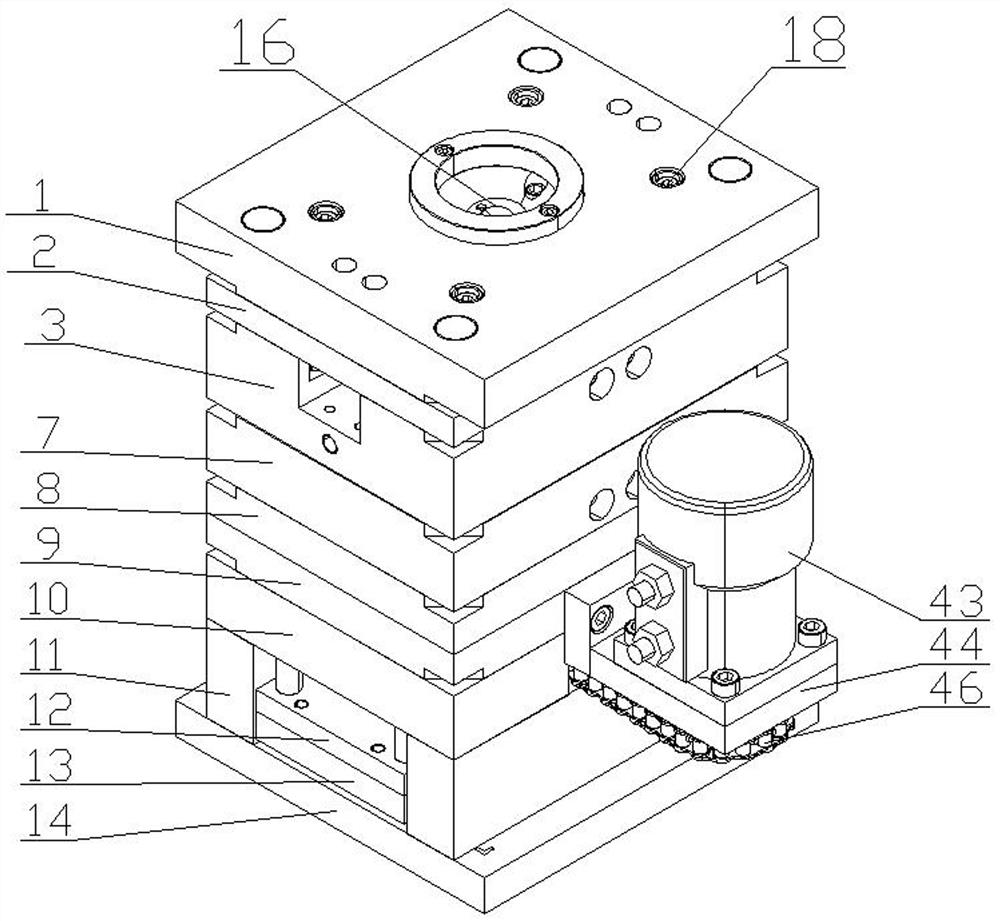 Mold for machining internal thread of plastic part and pulling core