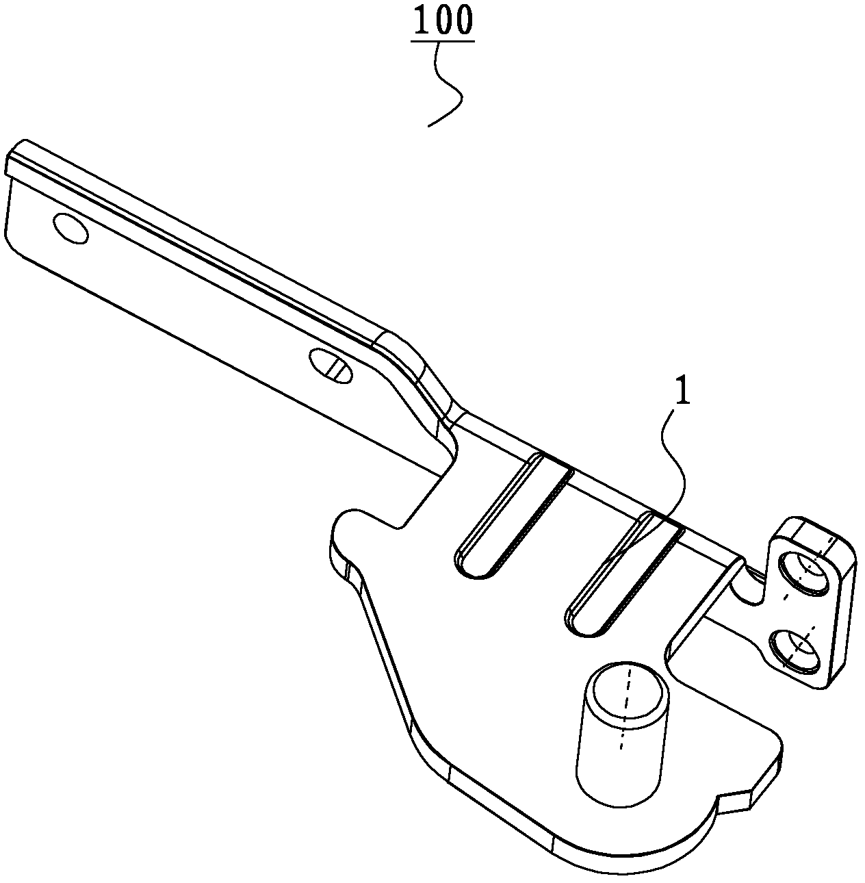 Middle hinge for refrigerator, refrigerator with same and preparation method of middle hinge