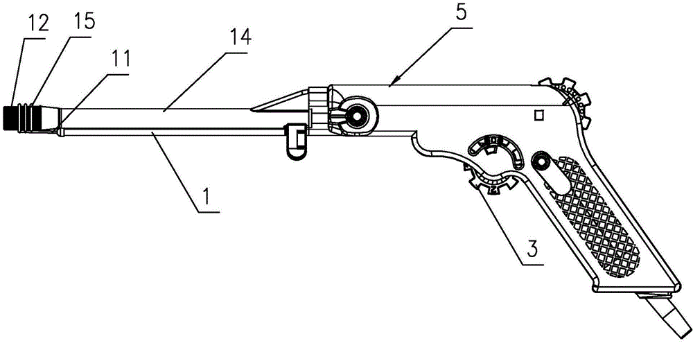 Thread push pipe popup mechanism of automatic elastic thread ligation device