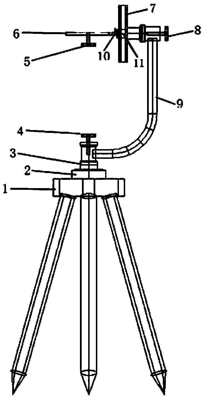 Rotary support for three-dimensional digital geologic photogrammetry system