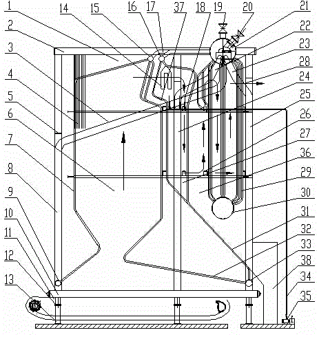 Two-drum spraying denitration settling separation corner-tube boiler