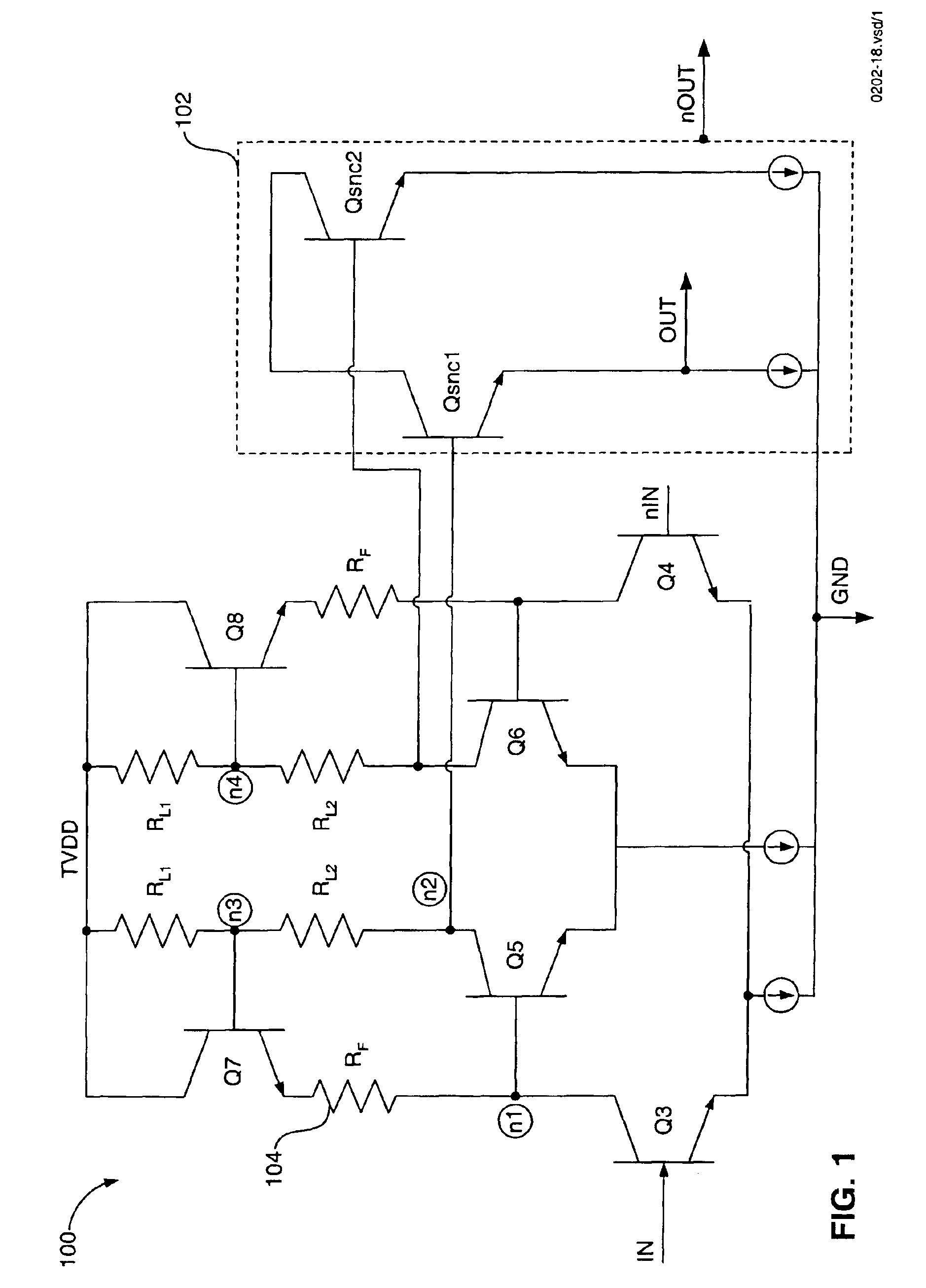 Wideband CMOS gain stage