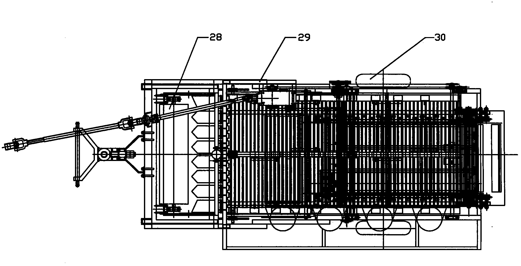 Grading type combined harvester for potatoes