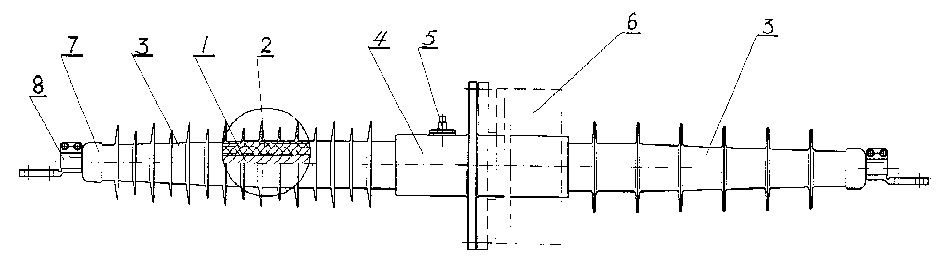 Composite high-voltage casing and its production process