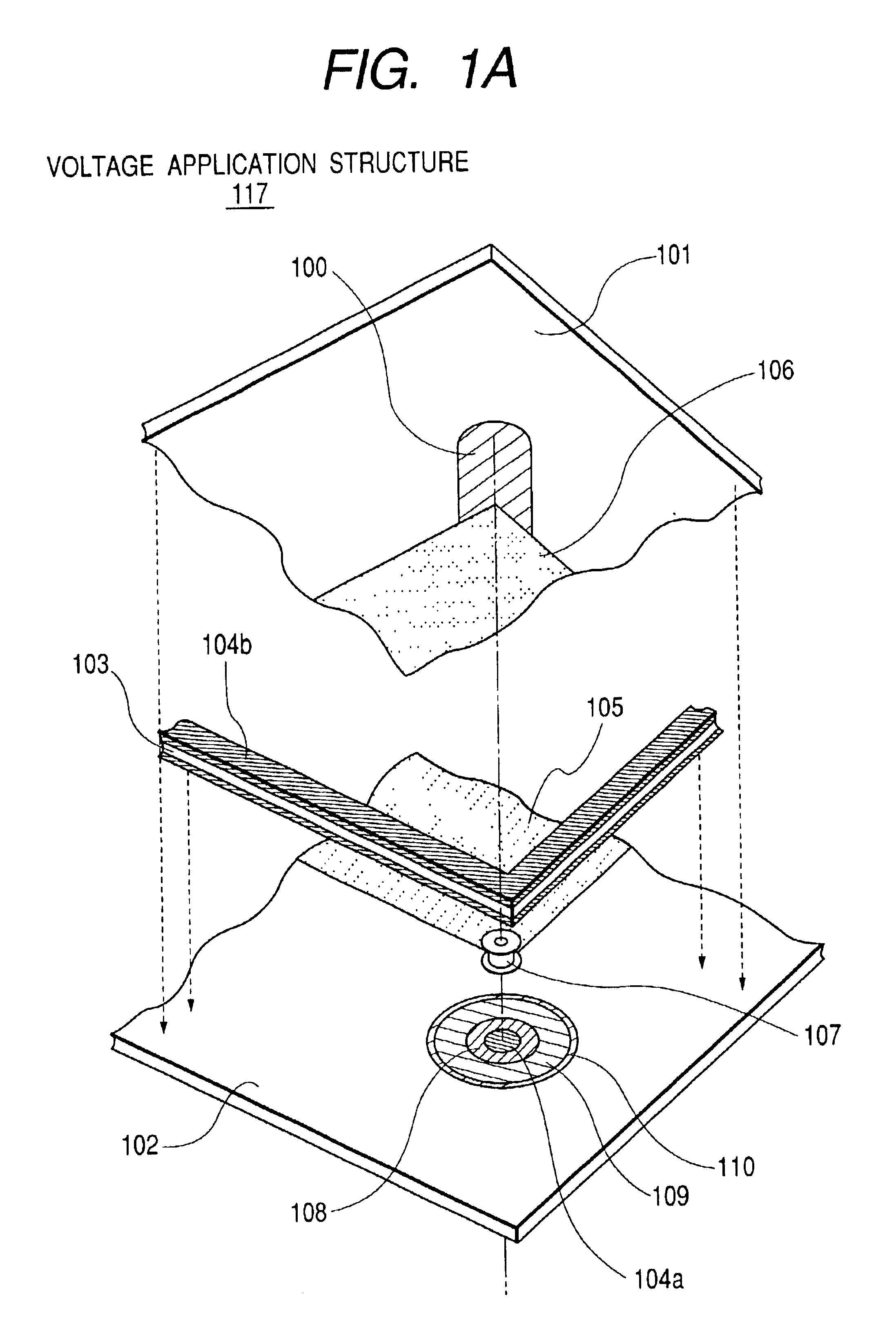 Image display apparatus having voltage application structure