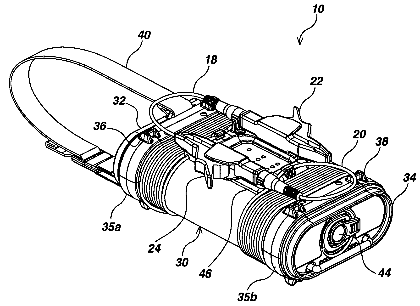 Compact line illuminator for locating buried pipes and cables