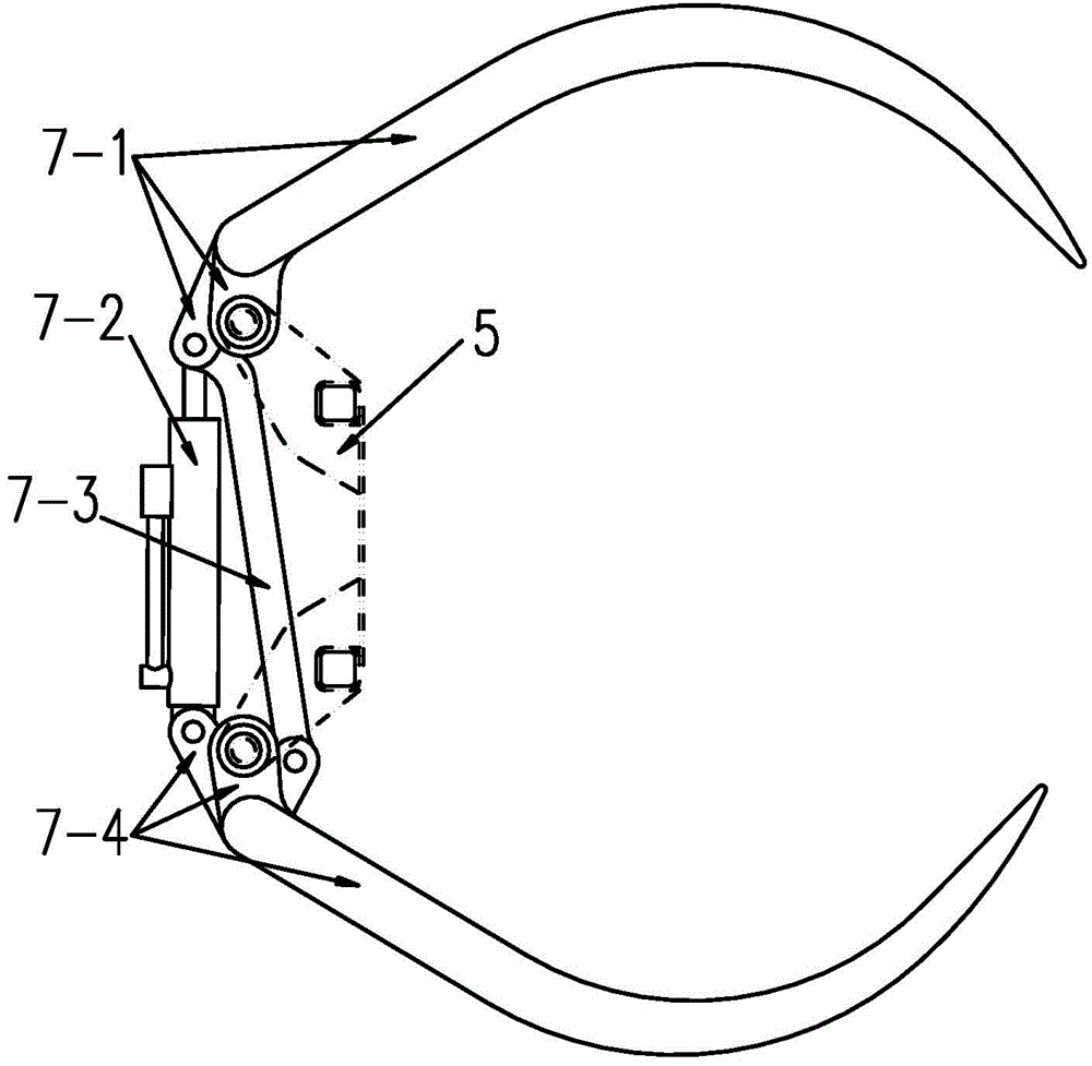 Hydraulic excavator pasture harvesting device