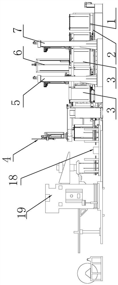 An automatic pipe threading method and production line for an air-conditioning heat exchanger without a pipe replenishment process