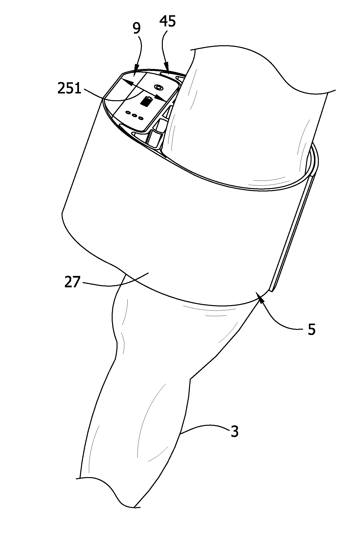 Disposable band for a compression device