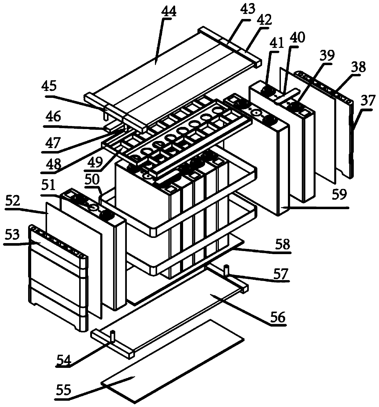 Double-shaft double-motor ship ammonia-electricity hybrid power system with waste heat utilization function