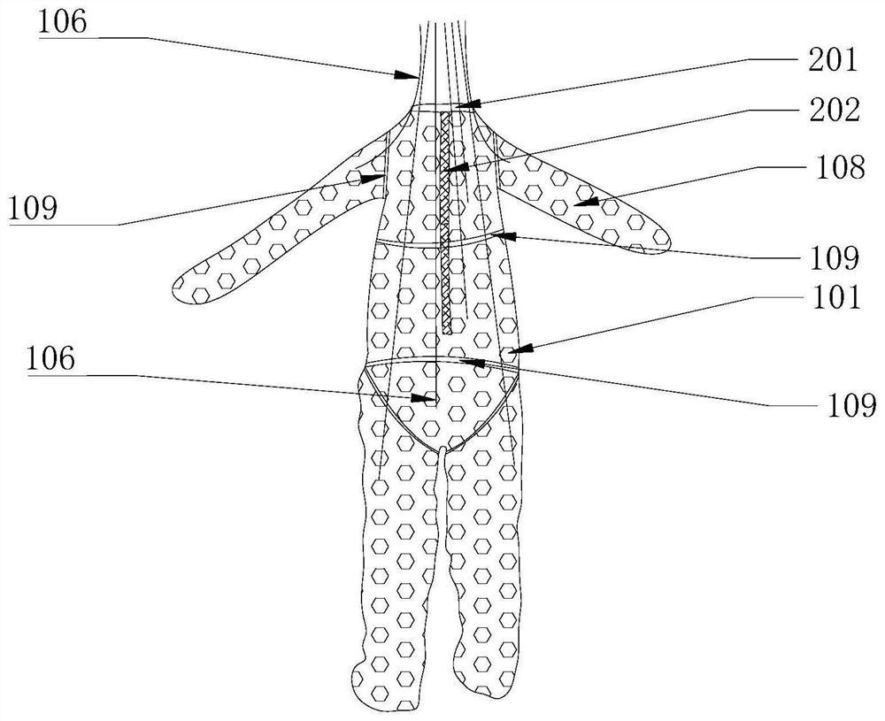 Bathing device and bathing clothes thereof