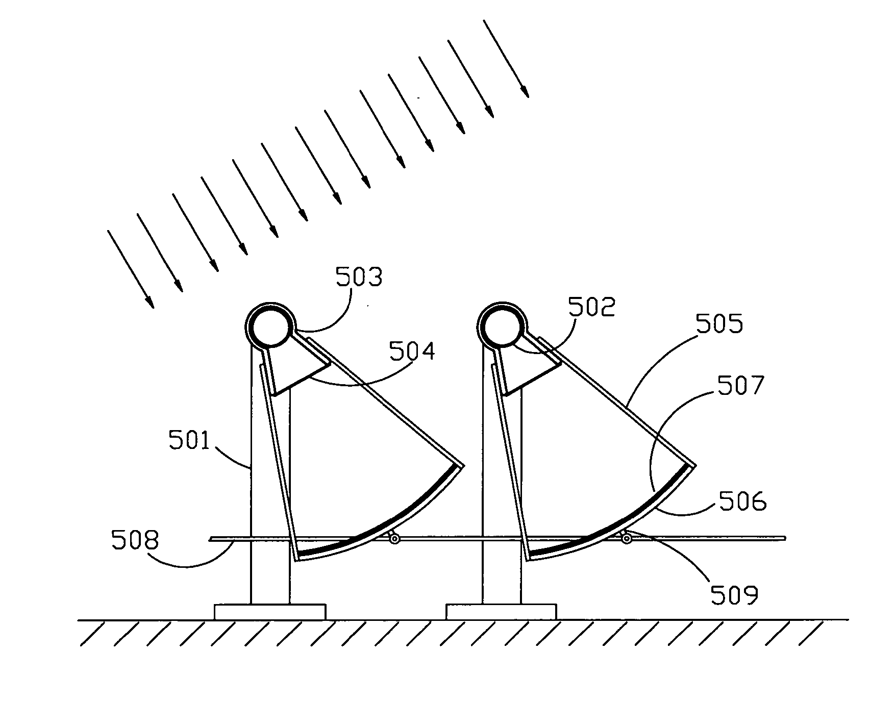 Solar radiation modular collector