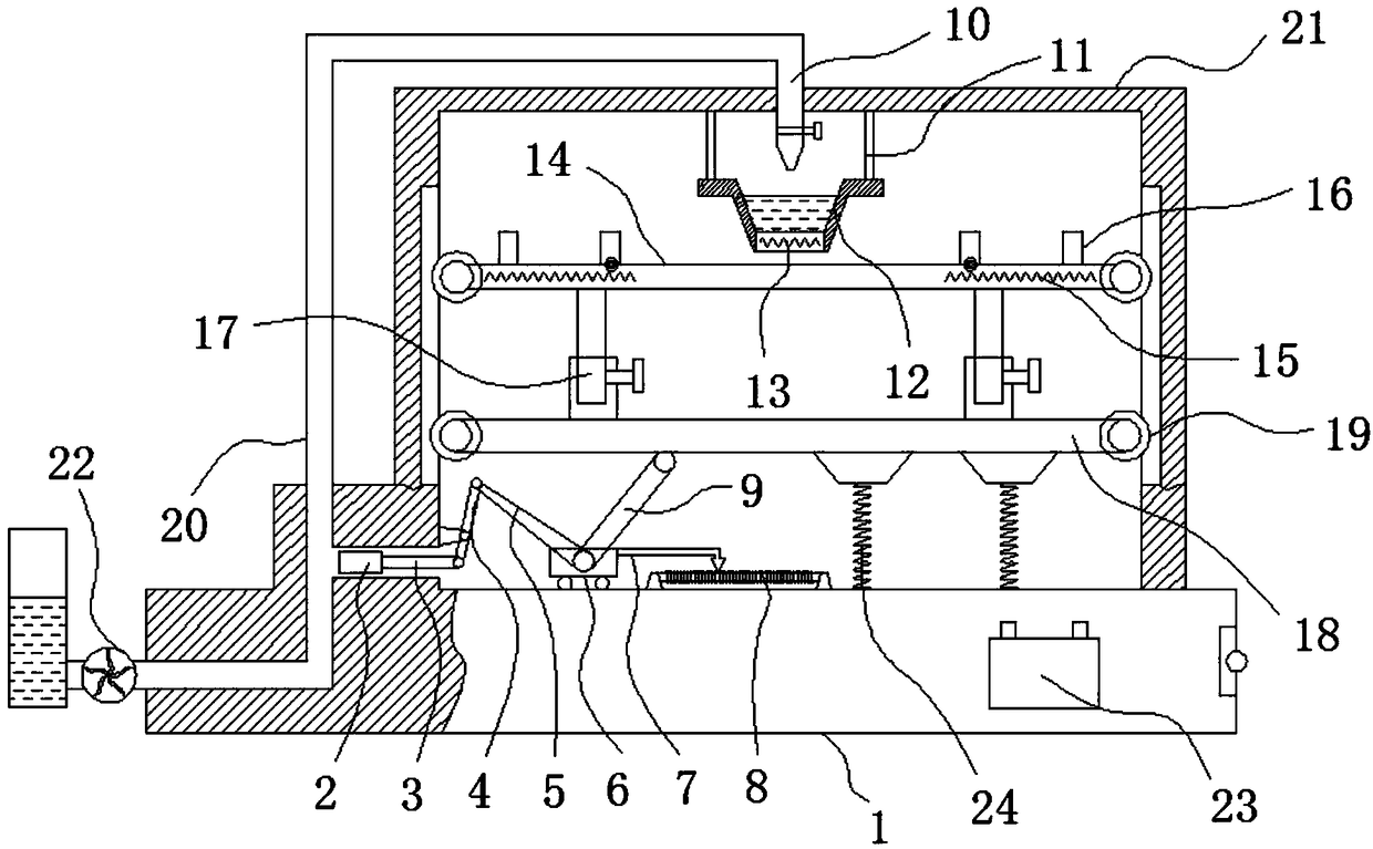 Heat preservation and moisture preservation device with automatic adjusting function for department store