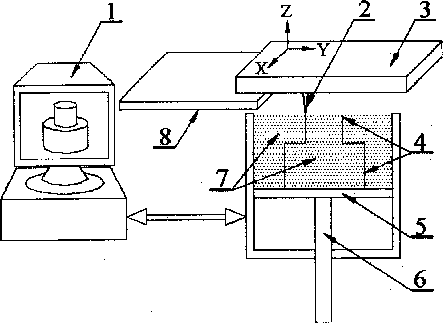 Laser rapid-forming method based on contour scanning of coated powder materials