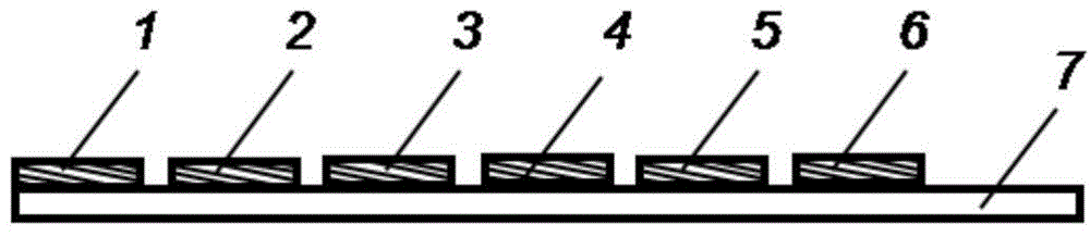 Six-in-one test paper for quickly detecting heavy metal residues