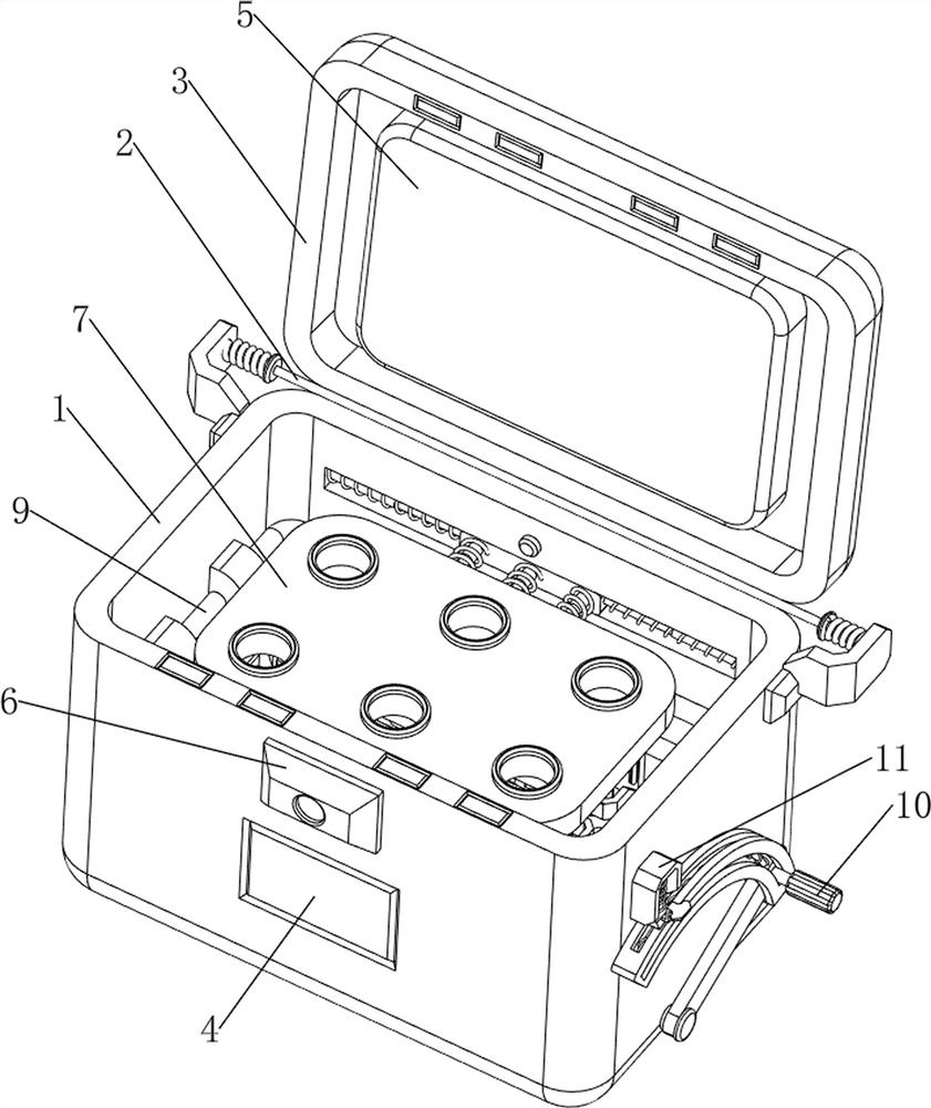 Test tube transfer device for endocrinology department