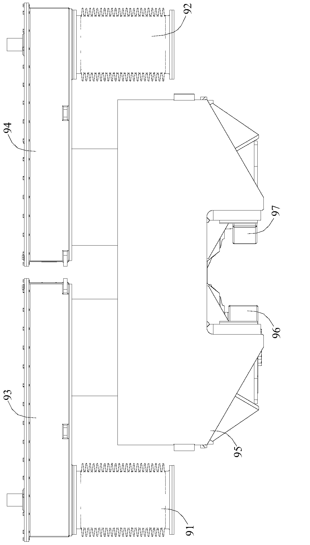 Self-elevating drilling platform and automatic uniform-load planet differential lifting device thereof