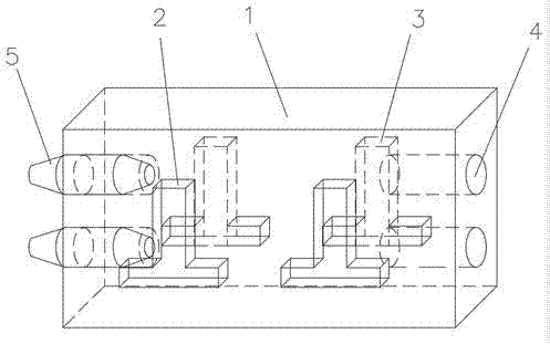 Refractory kiln brick with blind-hole-structure connecting holes