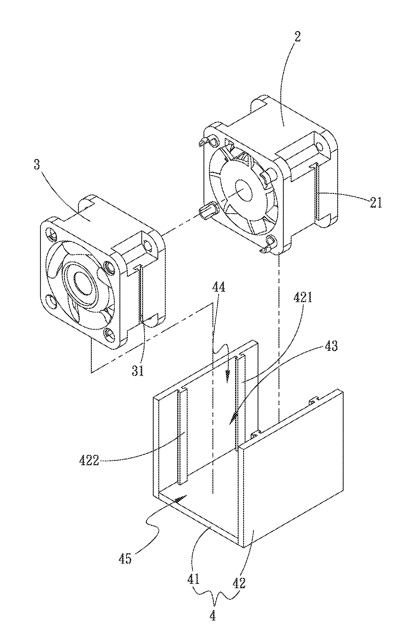 Method of assembling a serial fan