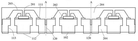 Lead frame for packaging, semiconductor packaging structure and packaging method