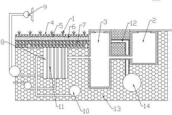 Sponge city construction road rainwater processing system