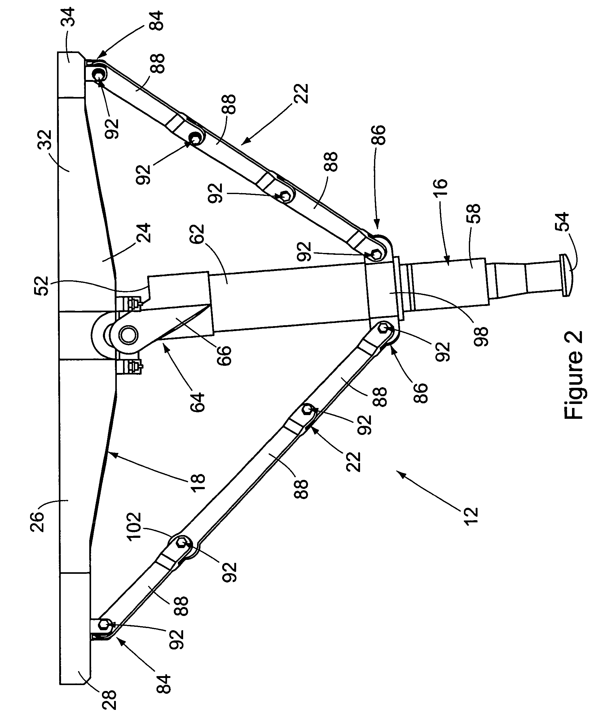 Landing assist apparatus retention strap spool