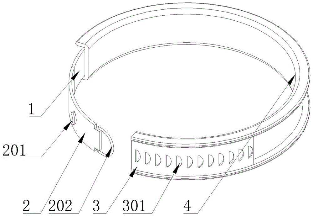 Holding hoop for pipeline