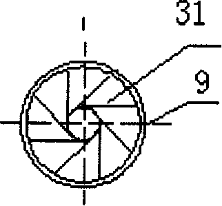 Gas outburst spinning dive desulfurization dust cleaning apparatus