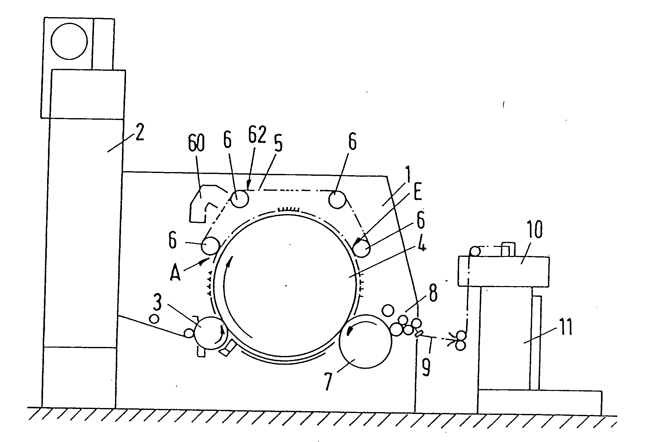 Device for grinding of clothing in a textile machine