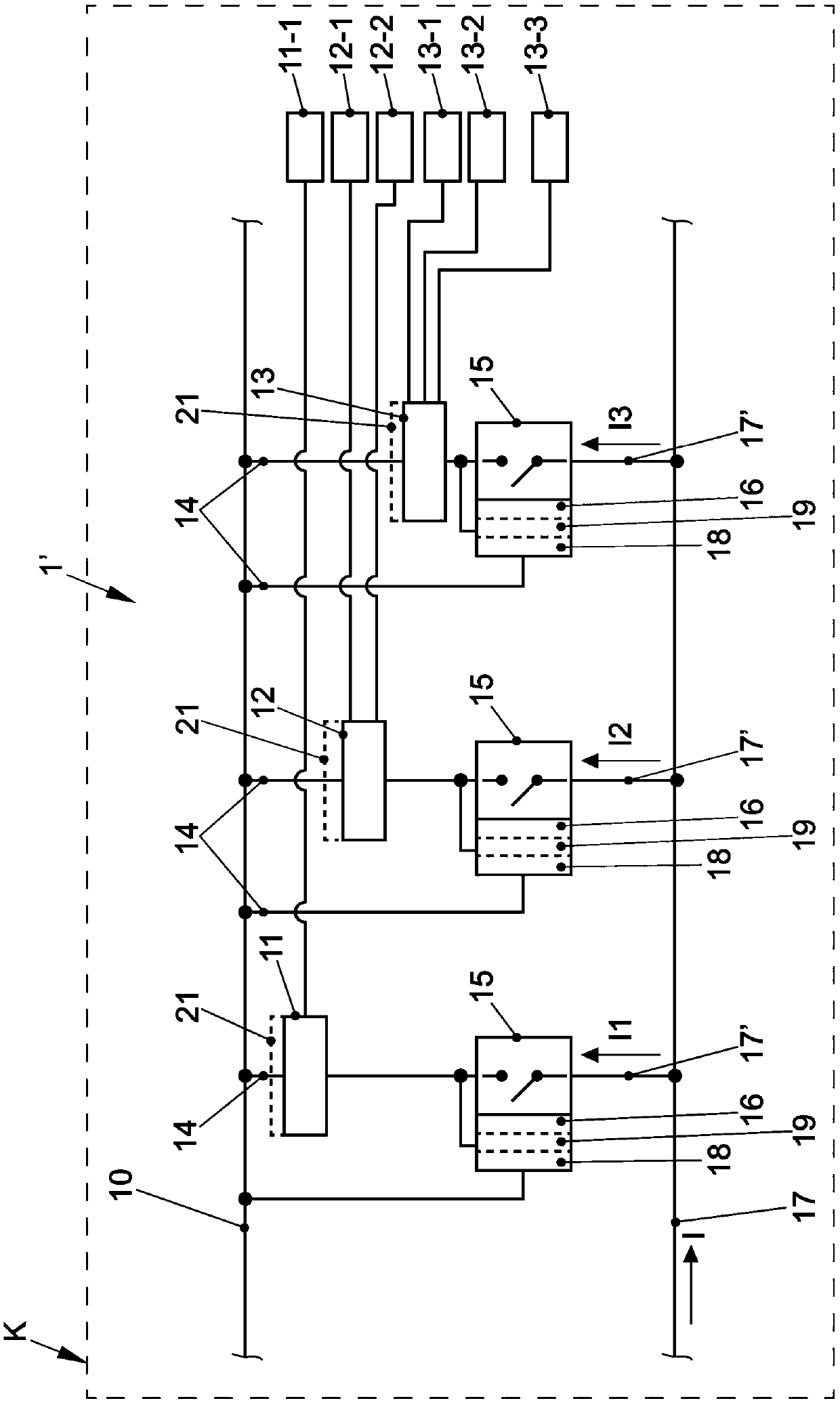 An overload protection method for a bus station in a motor vehicle and a circuit device for performing the same