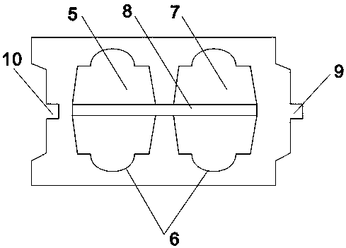 Core filling composite thermal insulation block self-thermal insulation wall