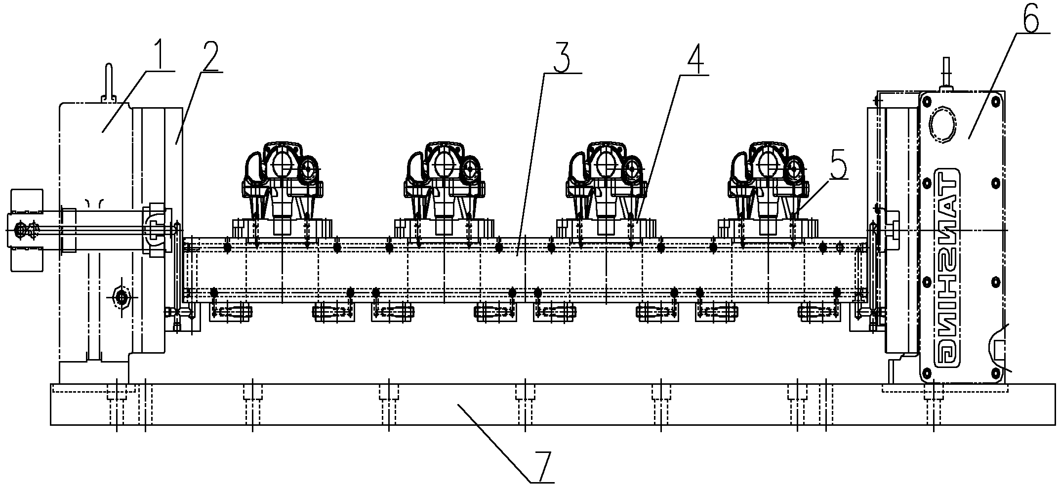 Hydraulic combination clamping device for cylinder body