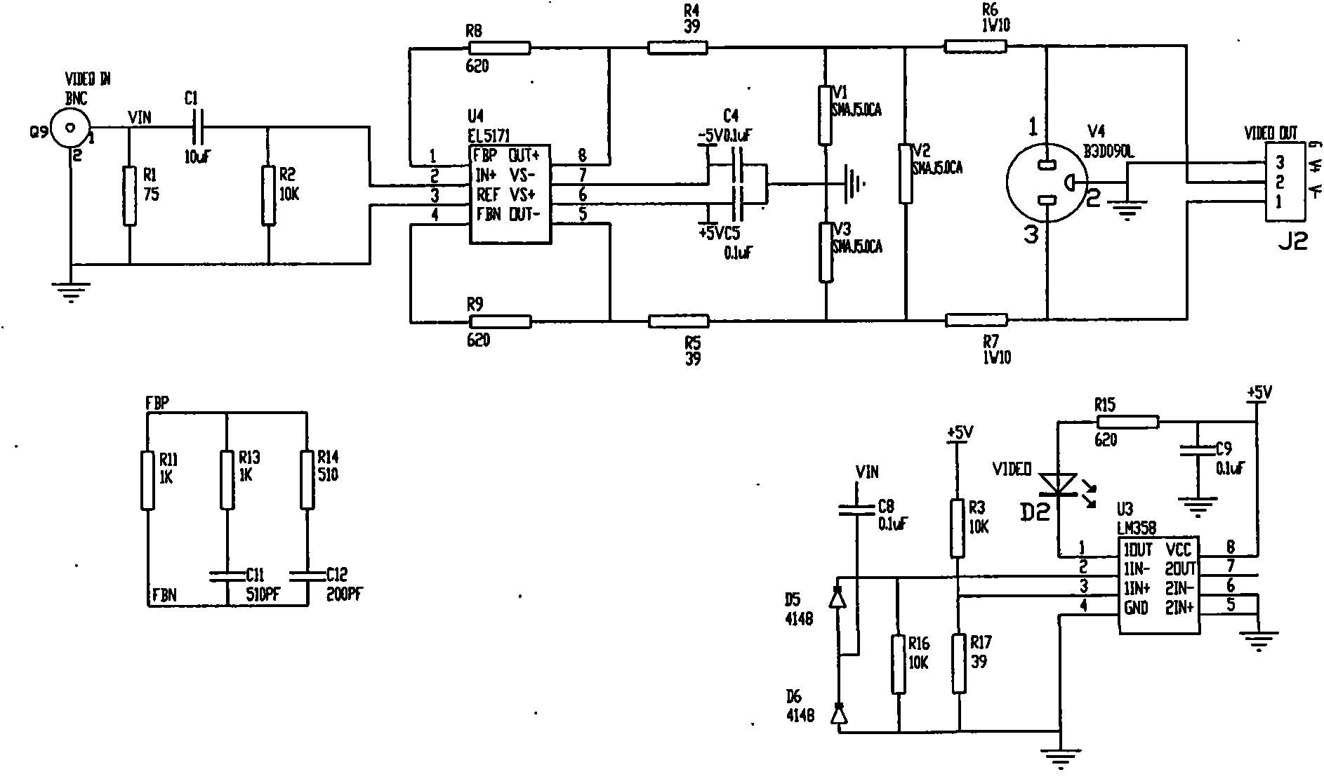 Adaptive video twisted-pair receiver